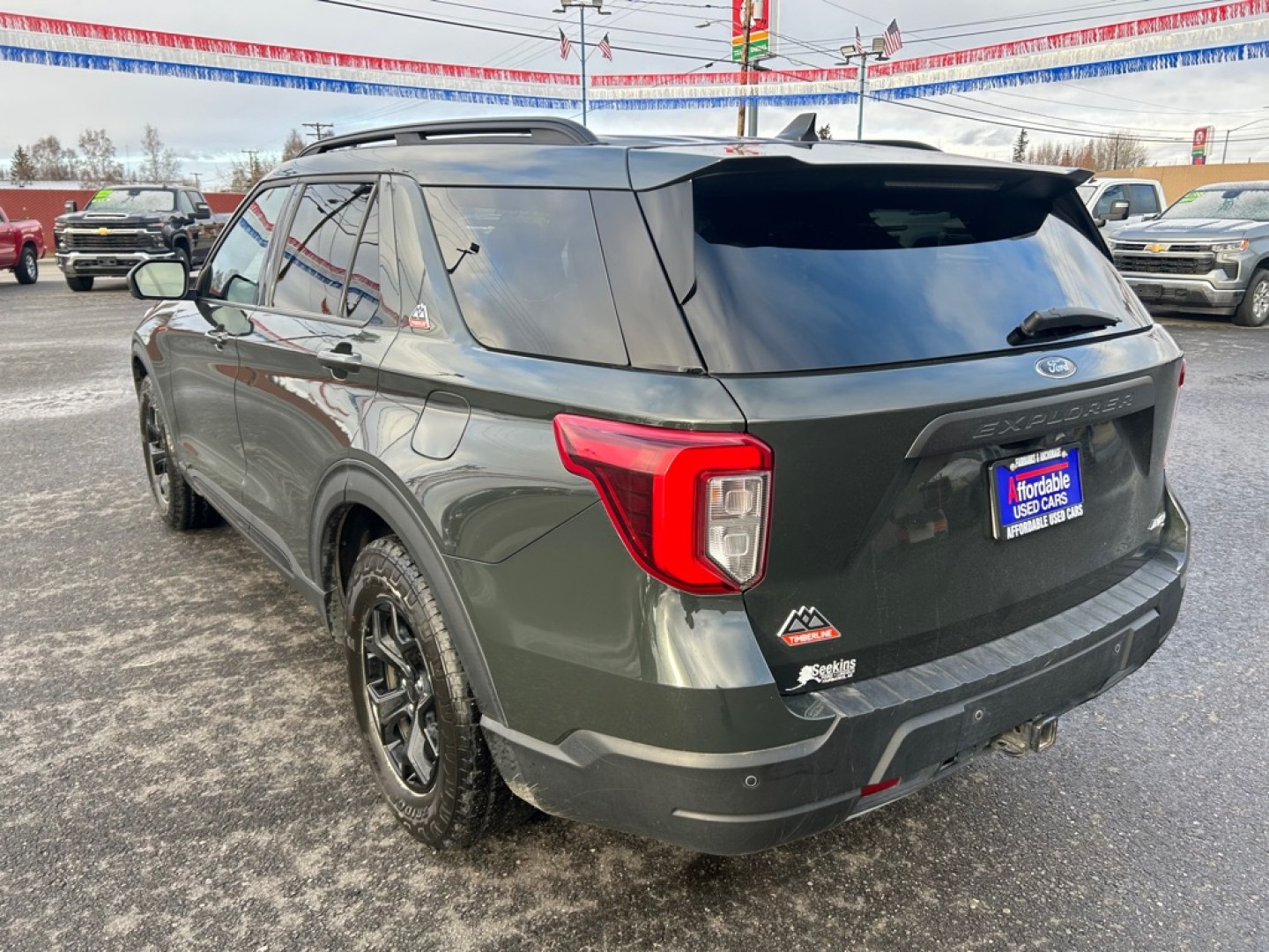 2023 GREEN FORD EXPLORER TIMBER TIMBERLINE (1FMSK8JHXPG) with an 2.3L engine, Automatic transmission, located at 2525 S. Cushman, Fairbanks, AK, 99701, (907) 452-5707, 64.824036, -147.712311- Photo#3