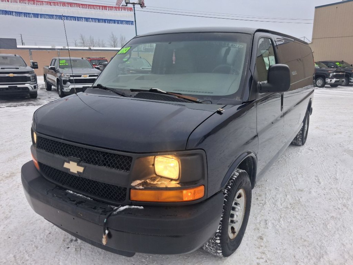 2013 BLUE CHEVROLET EXPRESS G3500 (1GCZGUCAXD1) with an 4.8L engine, Automatic transmission, located at 2525 S. Cushman, Fairbanks, AK, 99701, (907) 452-5707, 64.824036, -147.712311- Photo#1