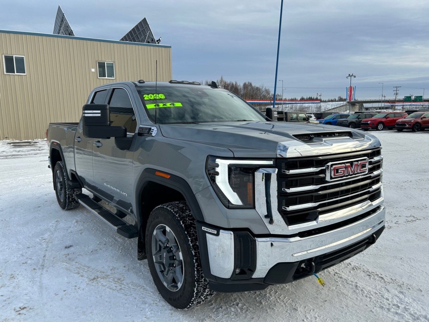 2026 SILVER GMC SIERRA 2500 SLE (1GT5UME7XTF) with an 6.6L engine, Automatic transmission, located at 2525 S. Cushman, Fairbanks, AK, 99701, (907) 452-5707, 64.824036, -147.712311- Photo#1