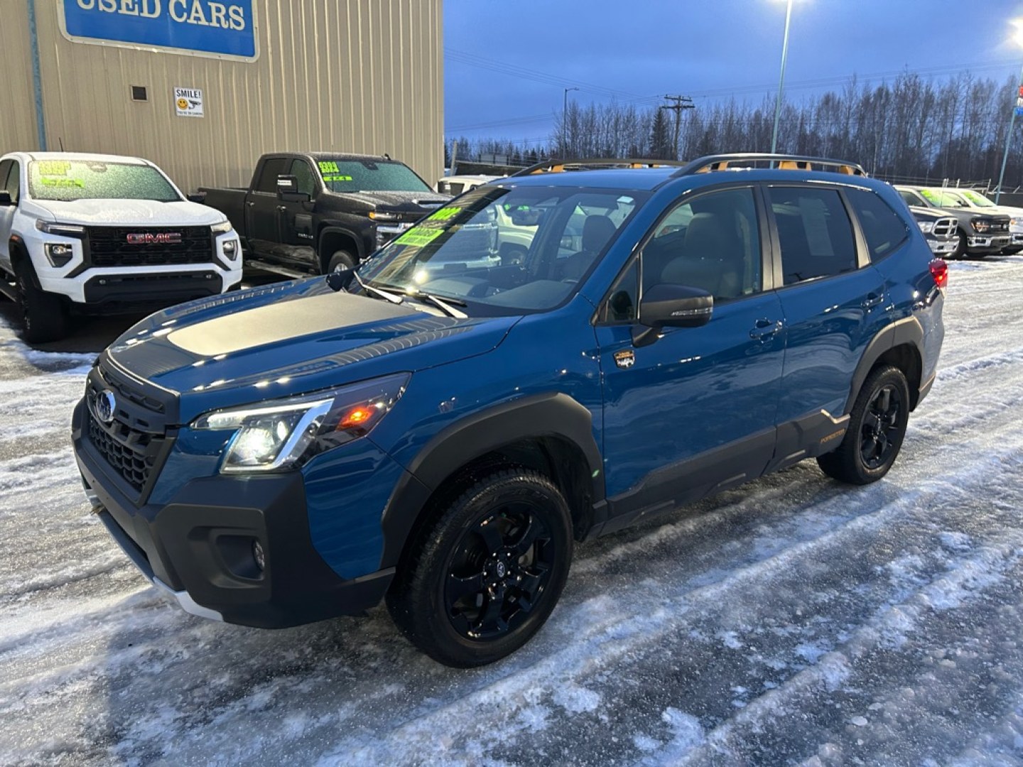 2022 BLUE SUBARU FORESTER WILDERNESS (JF2SKAMC2NH) with an 2.5L engine, Continuously Variable transmission, located at 2525 S. Cushman, Fairbanks, AK, 99701, (907) 452-5707, 64.824036, -147.712311- Photo#1