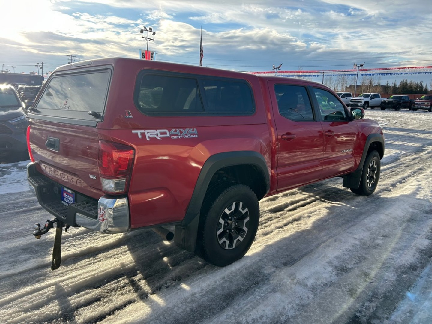 2016 RED TOYOTA TACOMA DOUBLE CAB (5TFCZ5AN1GX) with an 3.5L engine, Automatic transmission, located at 2525 S. Cushman, Fairbanks, AK, 99701, (907) 452-5707, 64.824036, -147.712311- Photo#2